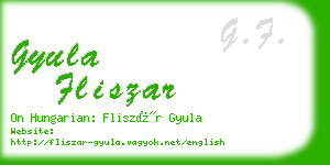 gyula fliszar business card